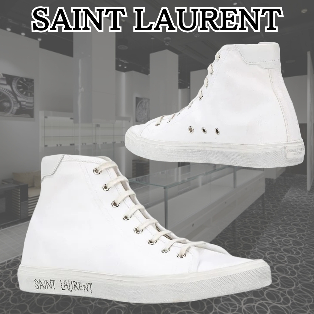 SAINT LAURENT*カジュアルな魅力*マリブ ハイトップ スニーカー