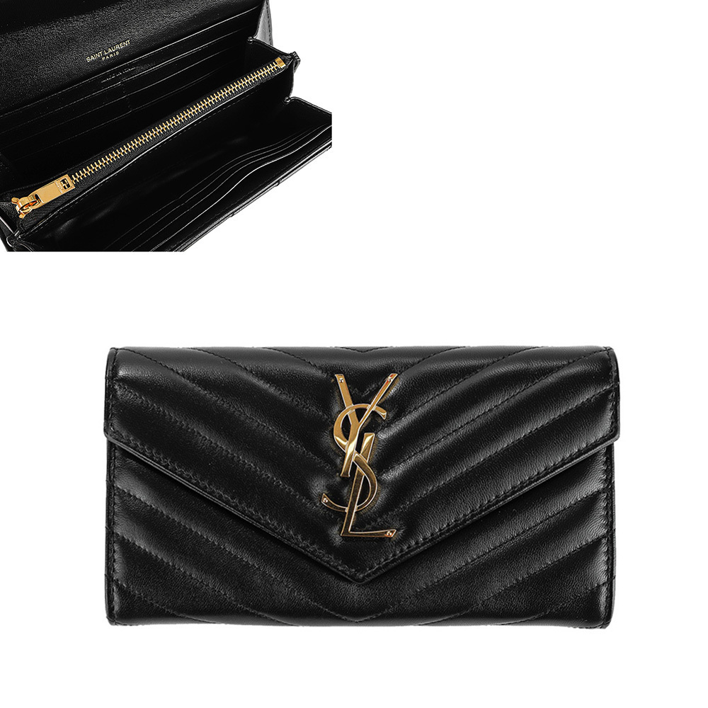 関税負担なし☆Saint Laurent カサンドラ マトラッセ ウォレット