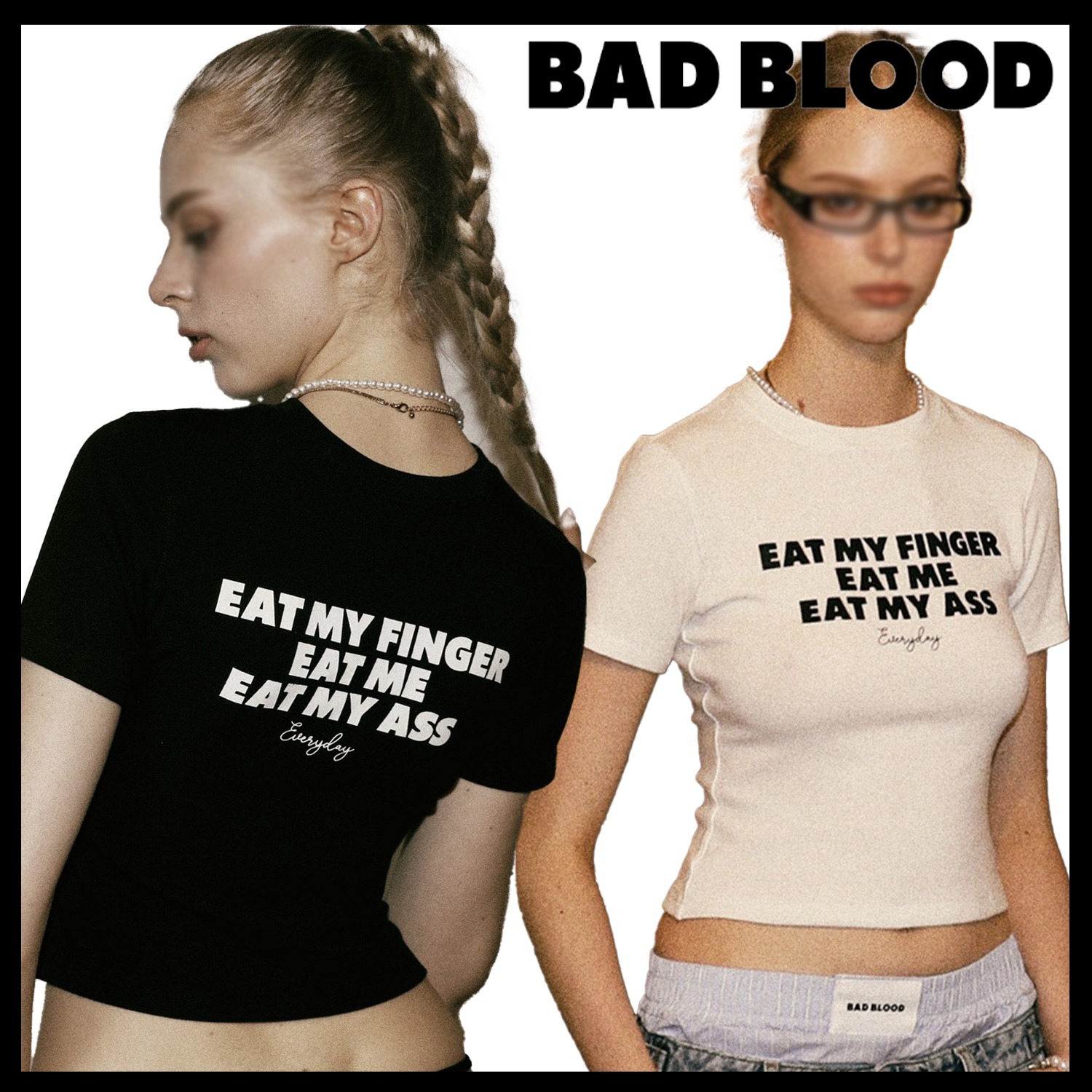 【BADBLOOD】Eat Me Slim T-Shirt / 追跡付