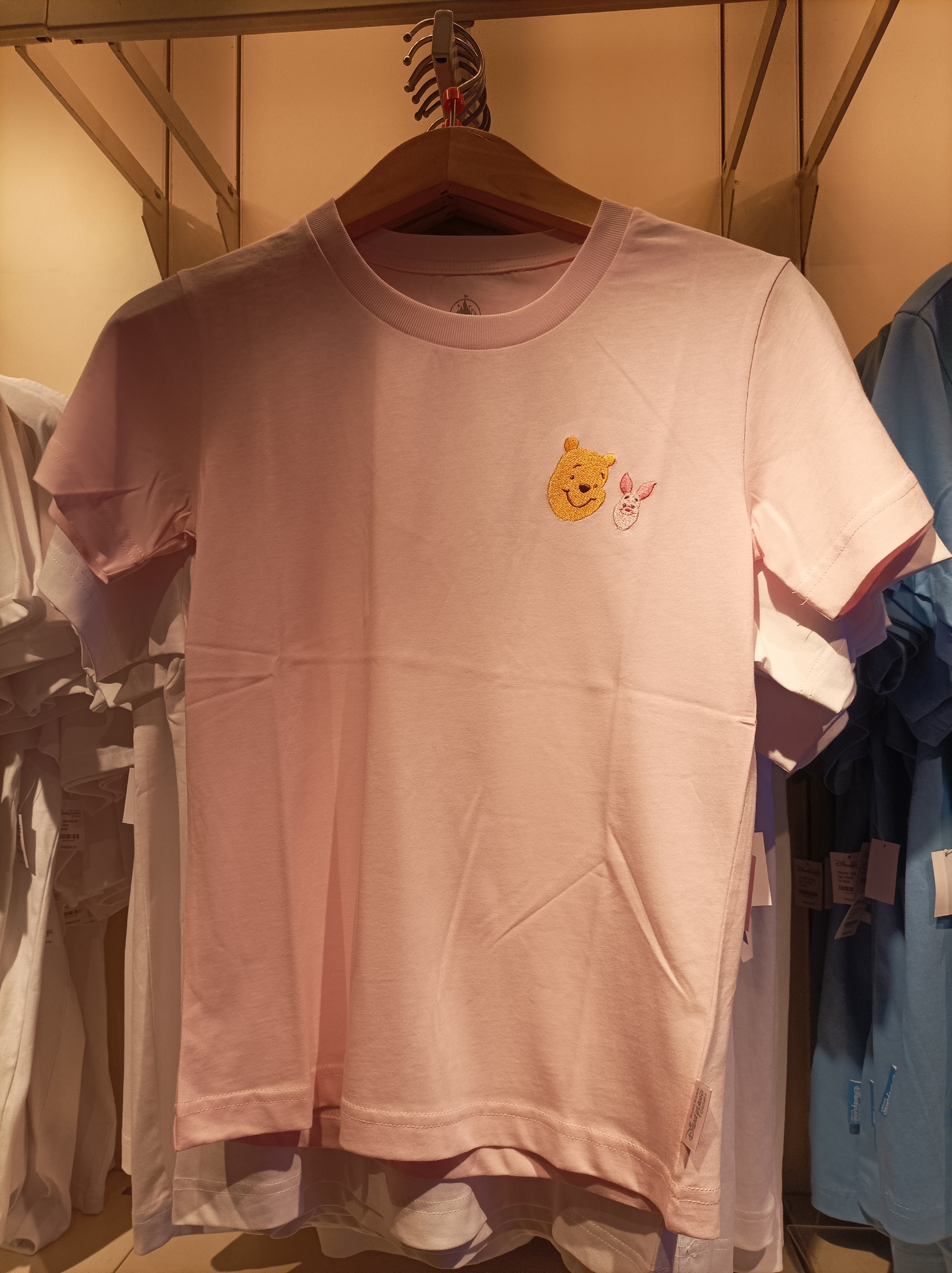 香港ディズニー限定★プーさん&ピグレット大人用Tシャツ