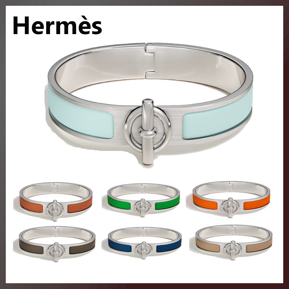 HERMES お洒落な【エナメルブレスレット クリック/グレナン】