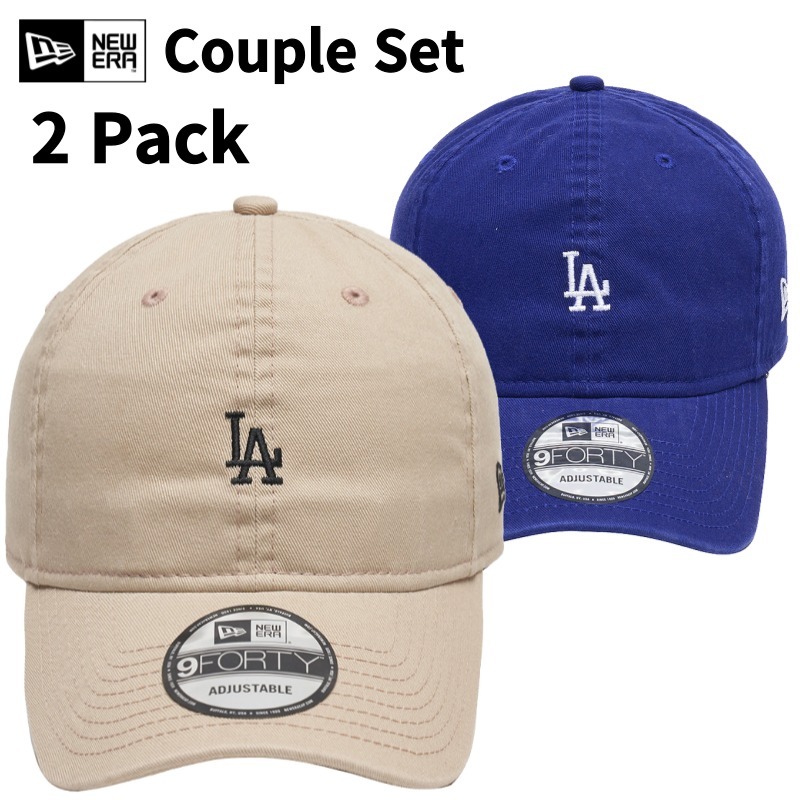 【New Era】 ★ MLB LA Dodgers Couple Cap ★ 2 Pack Set
