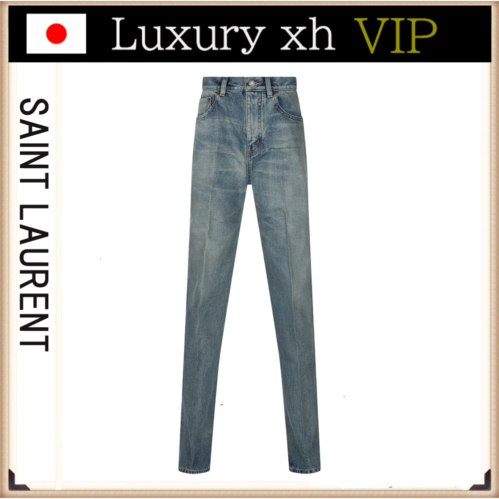 ★ SAINT LAURENT ストレートジーンズ ベンジャミンブルーデニム