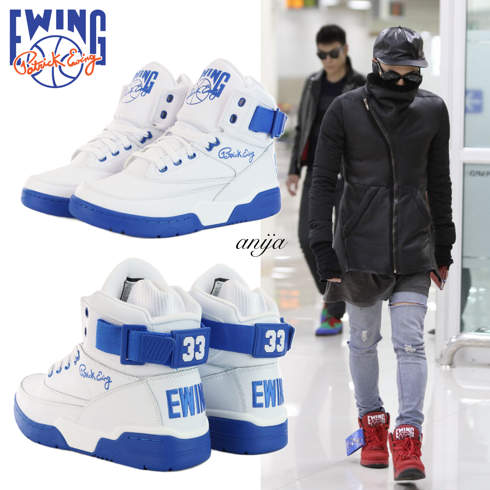 【送料/関税込】Ewing 33 Hi★G-DRAGON愛用★レザー シューズ/白