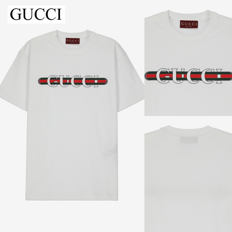 ★GUCCI★2024FW 超新作★女性用ロゴ クルーネック 半袖 Tシャツ
