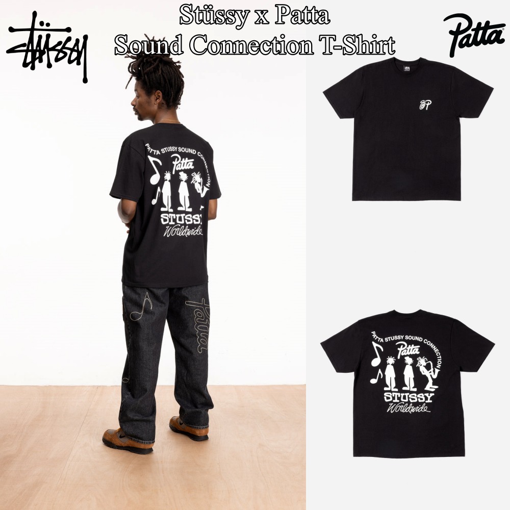 『Stussy x Patta』Sound Connection T-Shirt★Black★