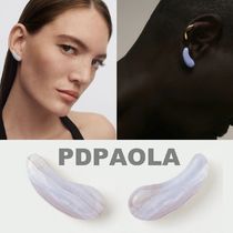 【LB掲載】PDPAOLA◆Silver 925 x クォーツ カーブドピアス◆BL