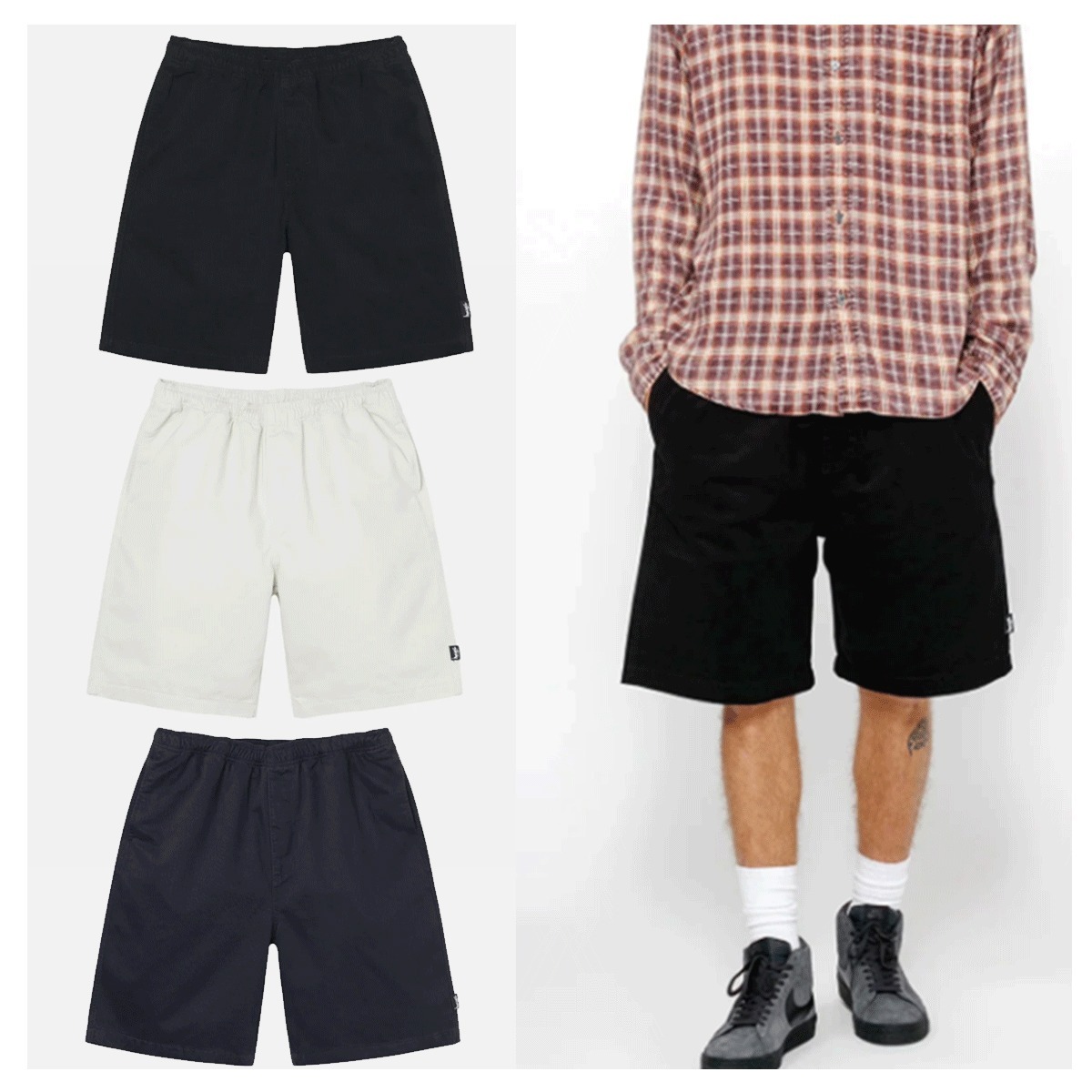 ハーフ・ショートパンツ STUSSY BEACH SHORT BRUSHED COTTON 4FK1570