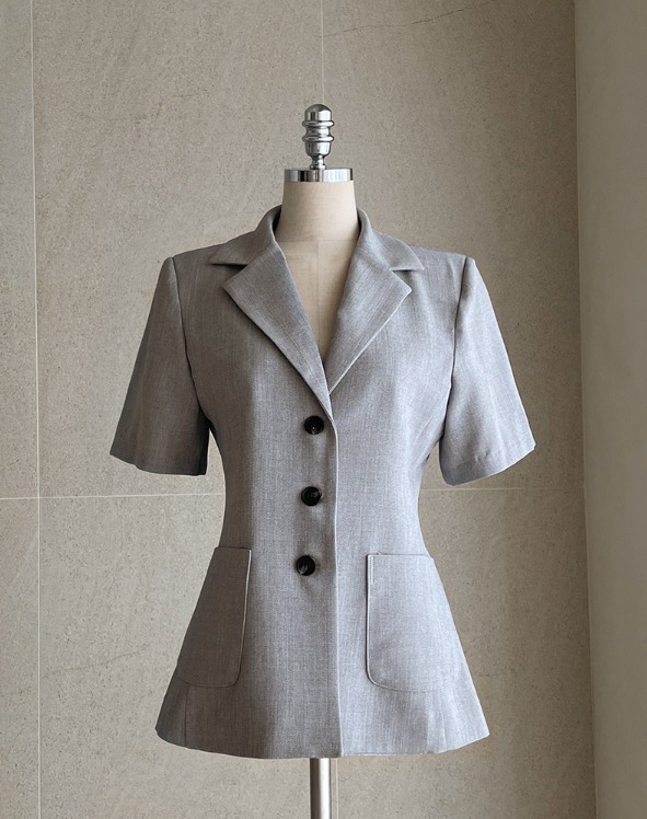 【I AM MARI】Maia Linen Botton Jacket