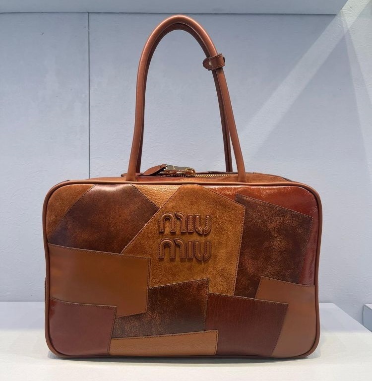 ハンドバッグ MIU MIU PATCHWAORK LEATHER HAND BAG