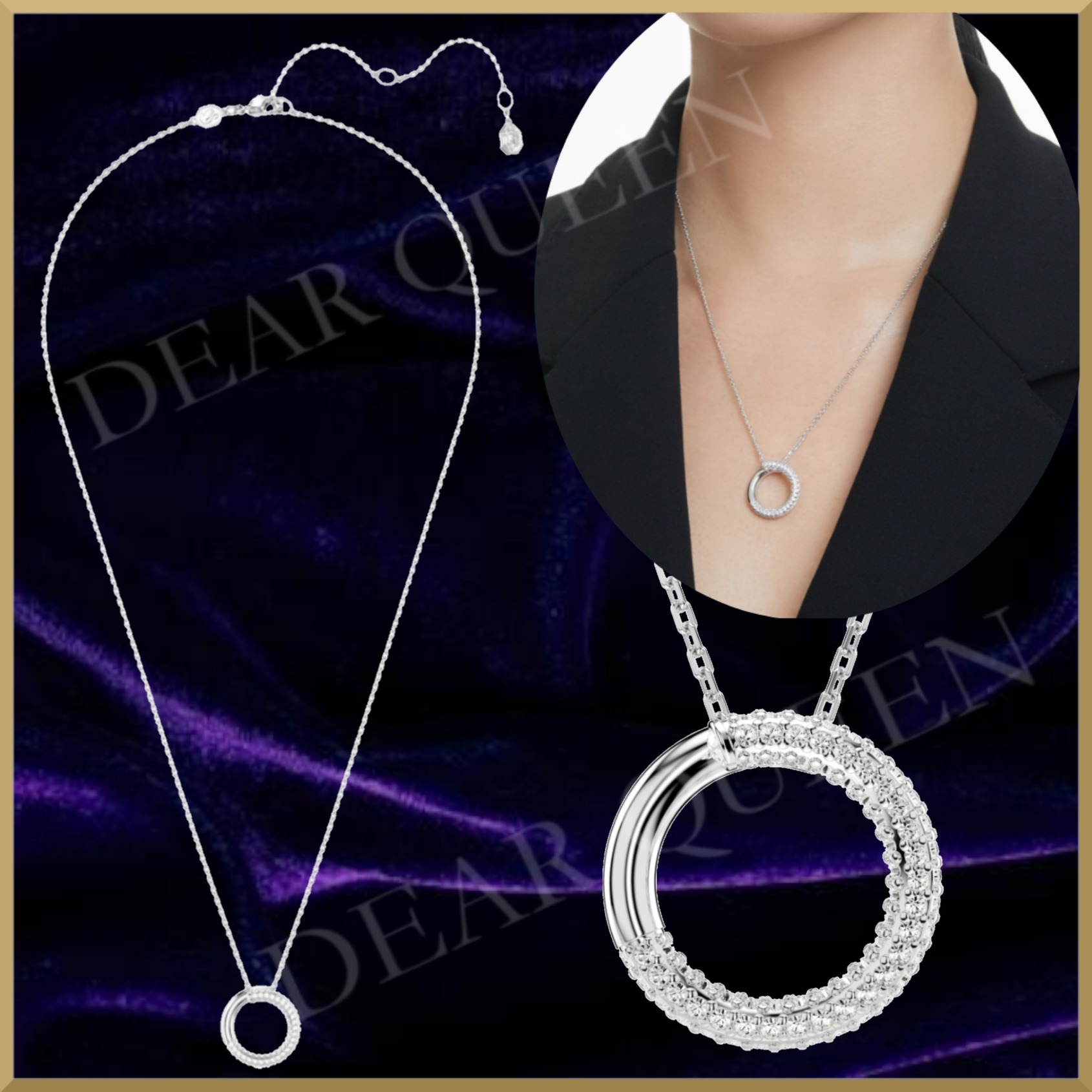 ★ピュアな煌めき【SWAROVSKI】Dextera ペンダント フープ