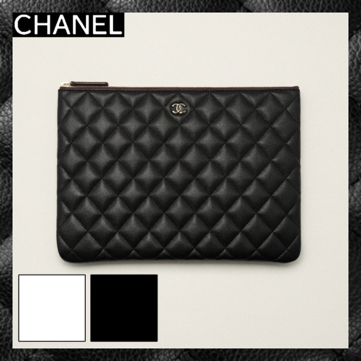 ☆24B ギフトにも☆ CHANEL クラシック ジップ ポーチ ２色展開