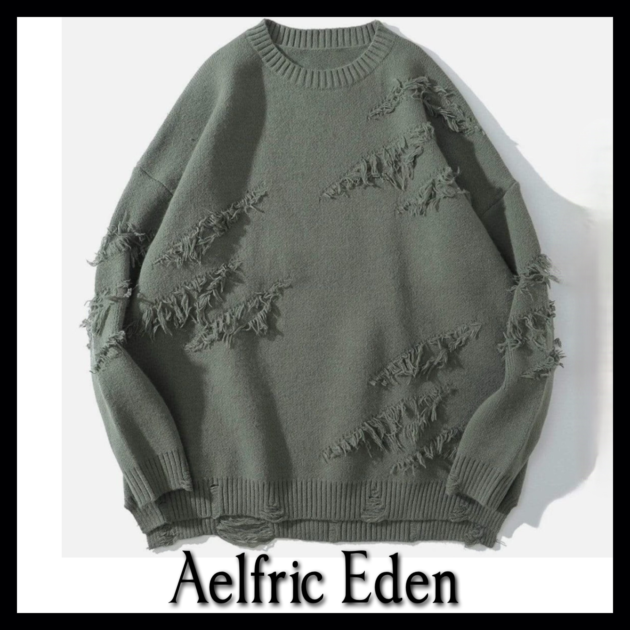 【税込】 ダメージ デザイン Eden/ニット・セーター (Aelfric セーター トップス