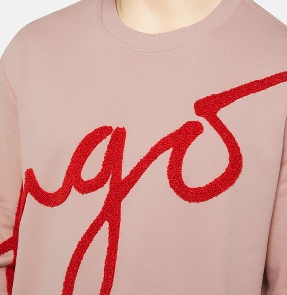 シモンズグランドセール スウェットシャツ シグネチャーロゴ BOSS” HUGO Pink Boss (Hugo トップス