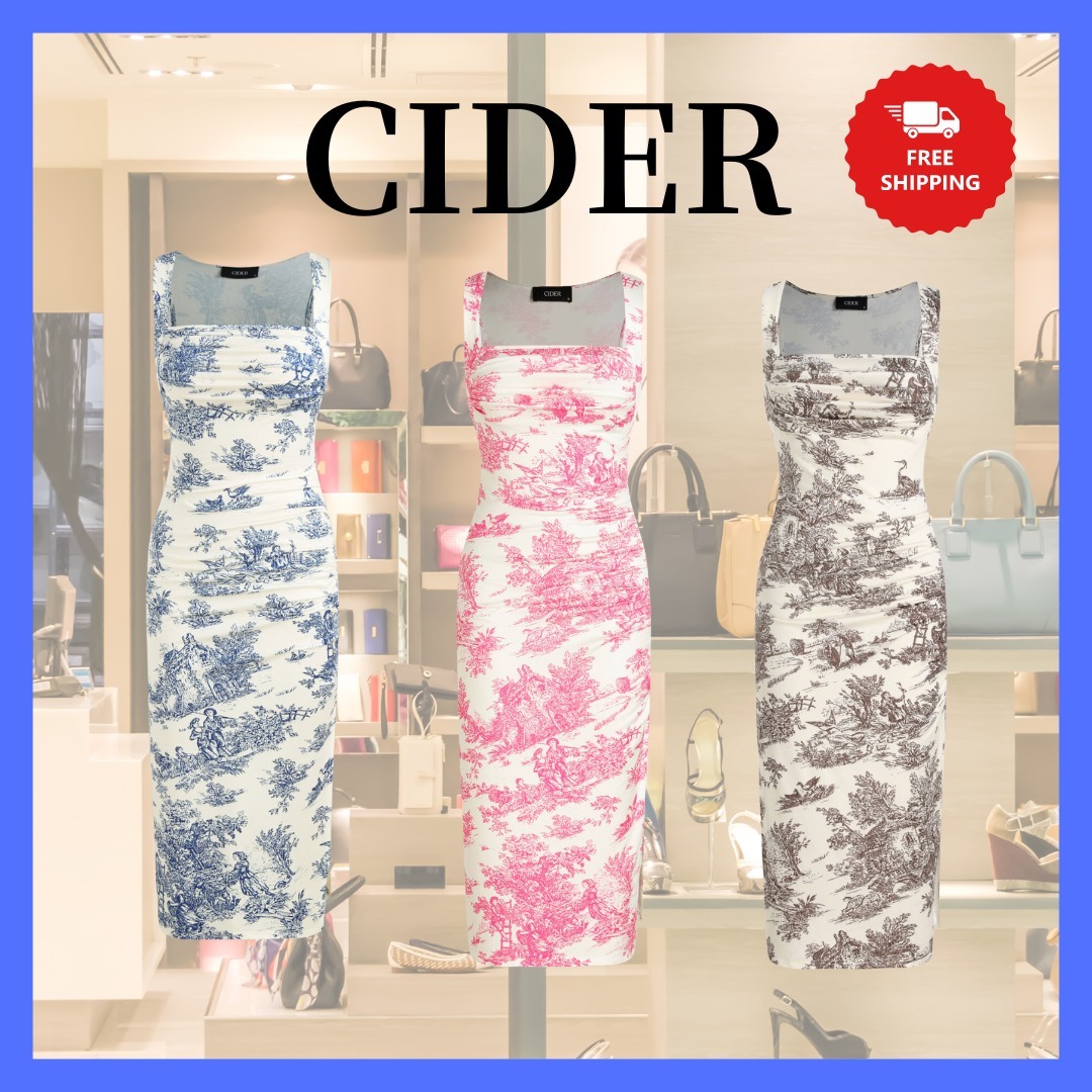 『Cider』トワルドゥジュイ シャーリング マキシドレス
