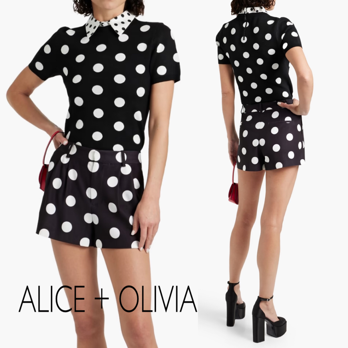 クレープ★ドット★ショートパンツ★ ALICE + OLIVIA