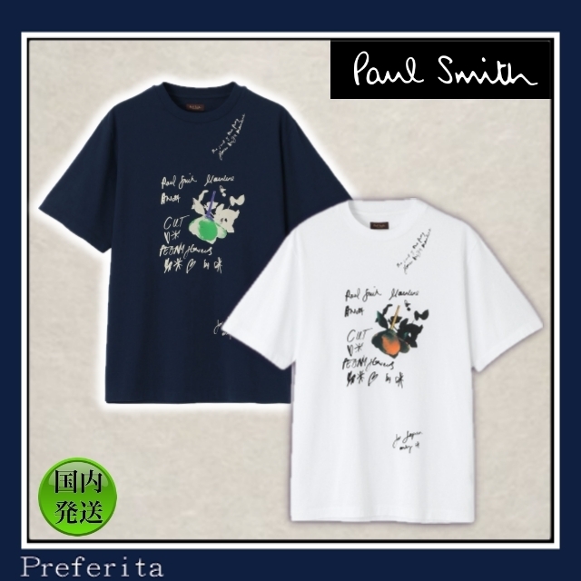 【Paul Smith】ピオニーフォトグラムプリント Tシャツ 半袖 綿