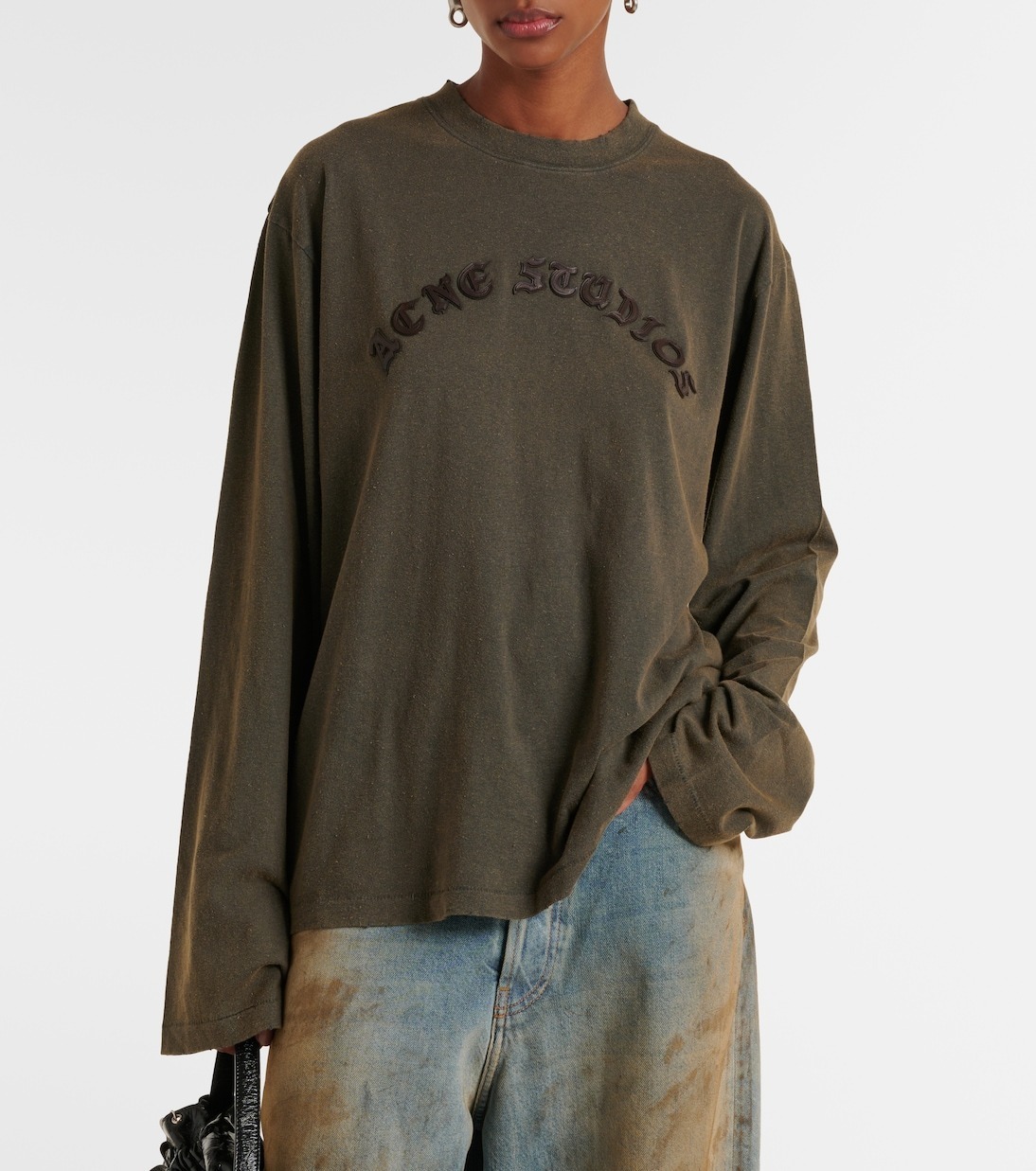 【Acne Studios】ロゴアップリケコットンジャージートップス Acne Studios】ロゴアップリケコットンジャージートップス