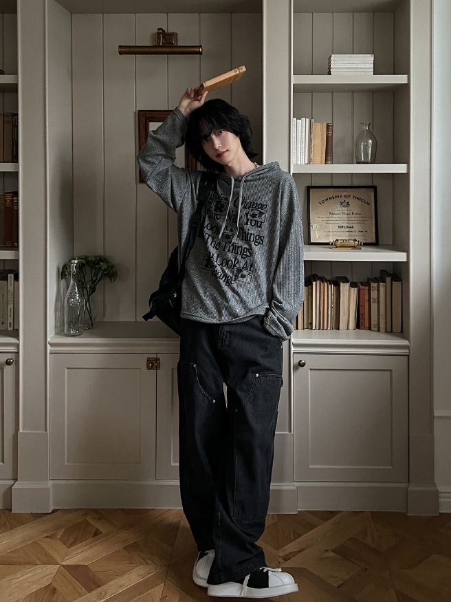 【2plan】Anthony rivet denim pants