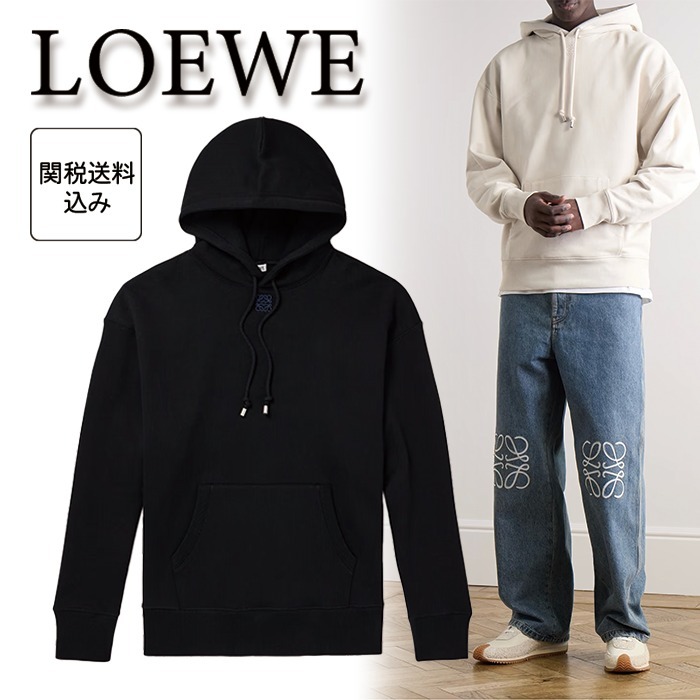 《日常の贅沢》LOEWE ロゴ刺繍入りコットンフーディー