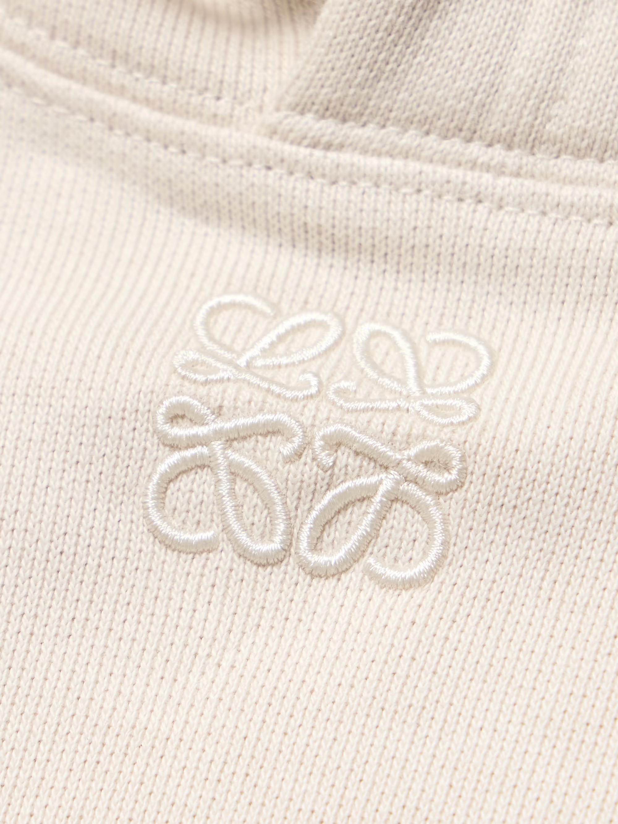 《日常の贅沢》LOEWE ロゴ刺繍入りコットンフーディー
