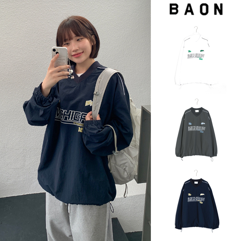 【BAON】[unisex] Cannew nylon string printing over sweatSH