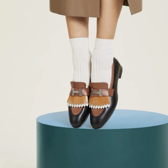 《レトロで可愛い♪》HERMES モカシンロイヤル ローファー
