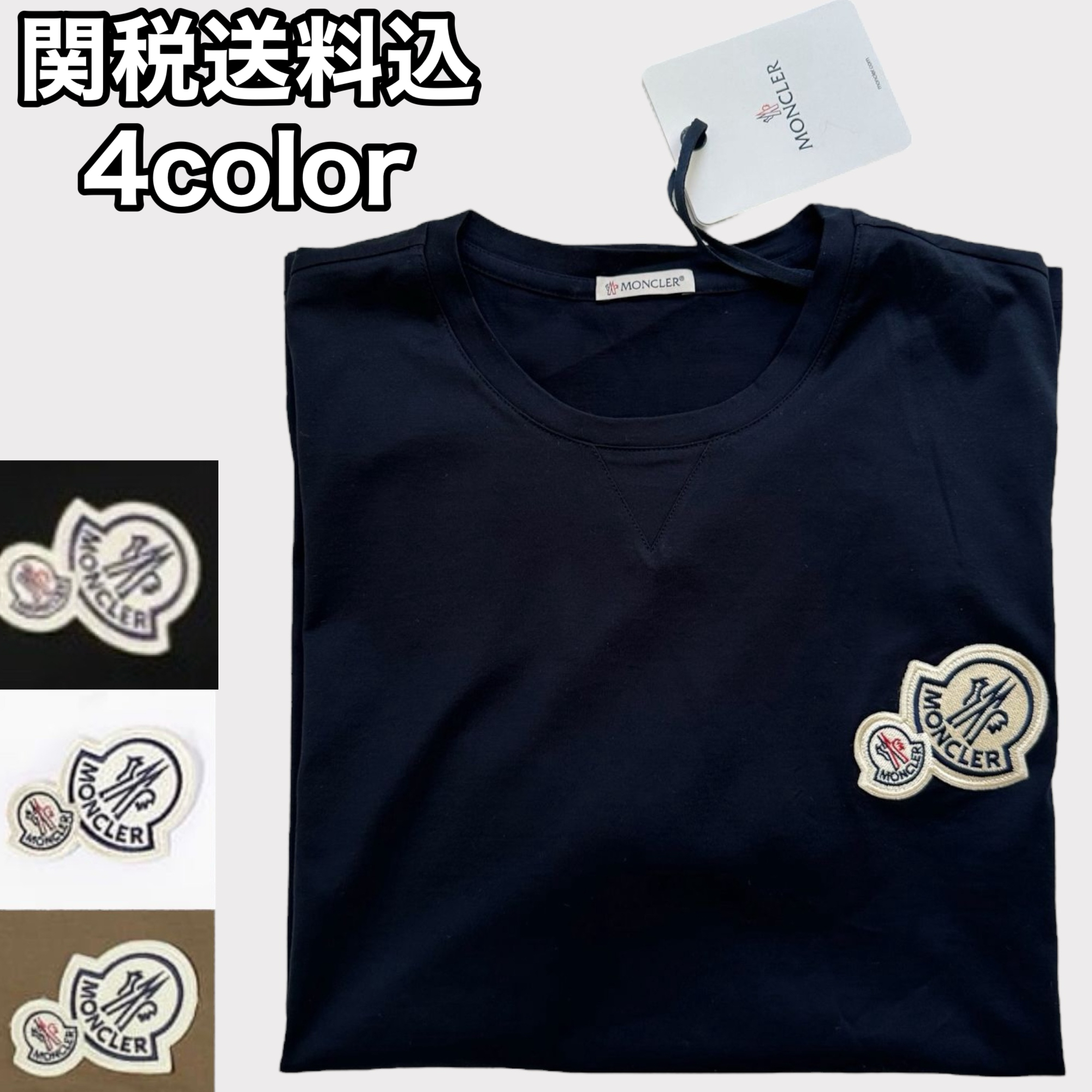 関税送料込【MONCLER】モンクレール ダブルバッジTシャツ