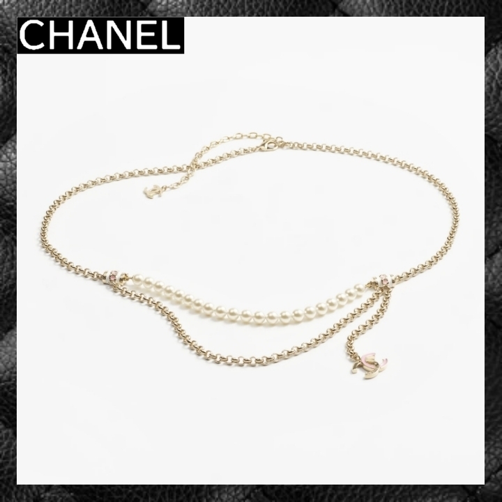 ☆24B 上品なパールチェーン☆ CHANEL チェーンベルト
