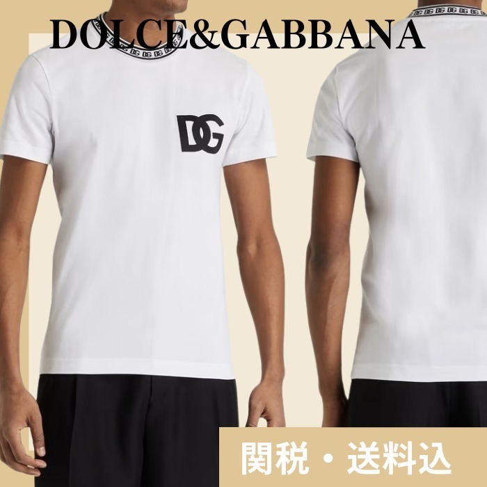 ☆DOLCE&GABBANA☆D&G ロゴジャカードトリム Tシャツ