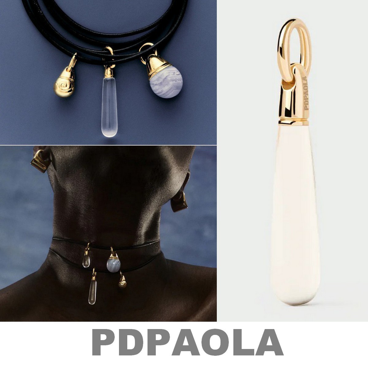 【LB掲載】PDPAOLA◆クリスタル DROPネックレスチャーム単品◆XL