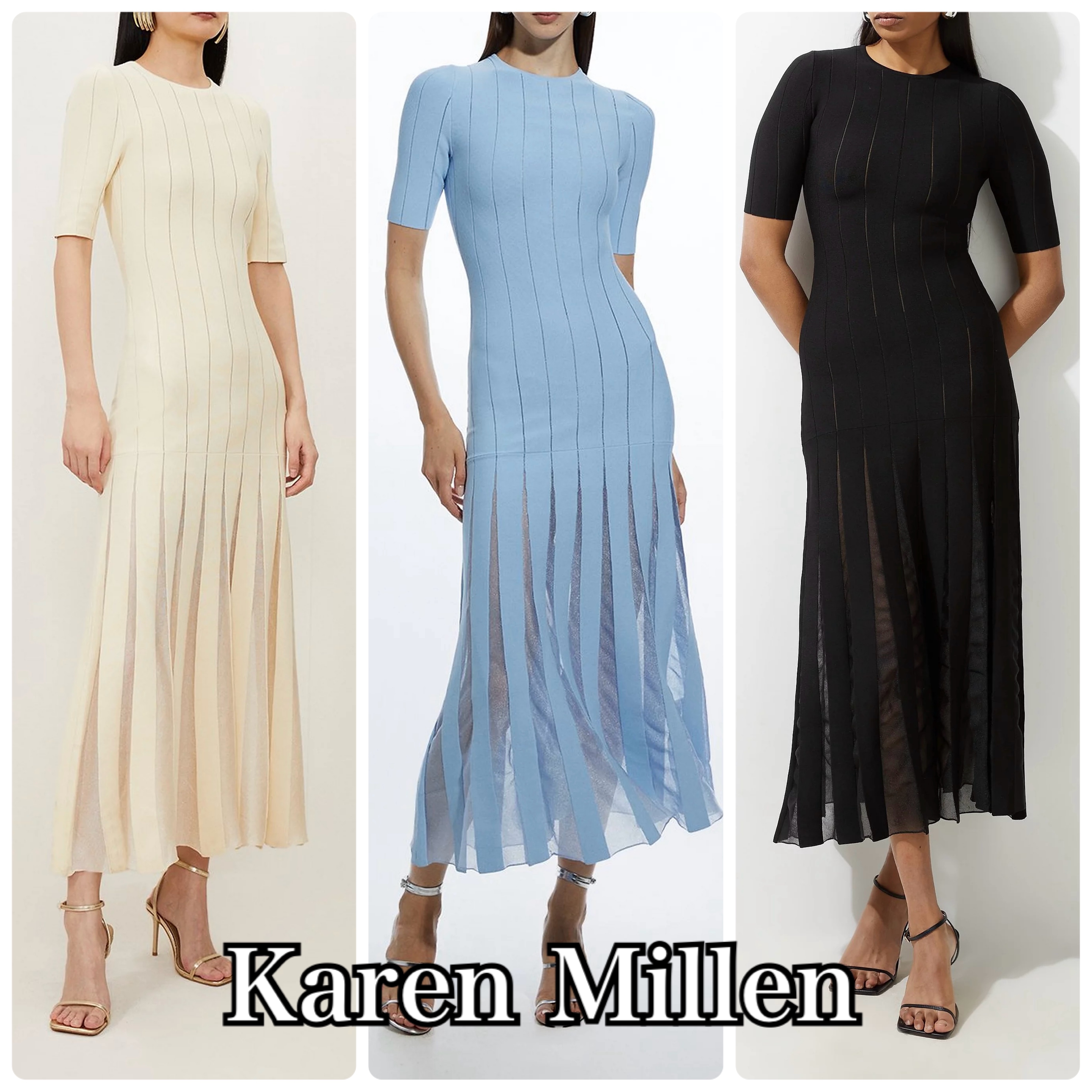 【Karen Millen】フルスカート ニット ワンピース《国内発送》