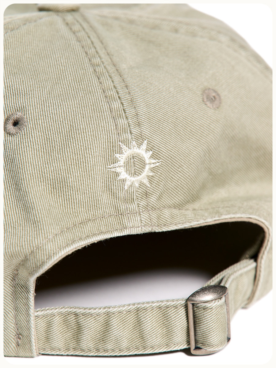 ☆Hello Sunrise☆ Washed Doodle Typo 5Panel Cap
