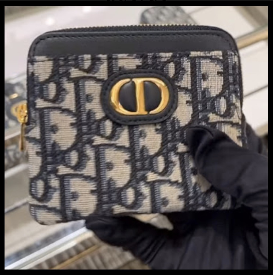 【上品なツイード♪】DIOR 30 Montaigne ラベンダーウォレット