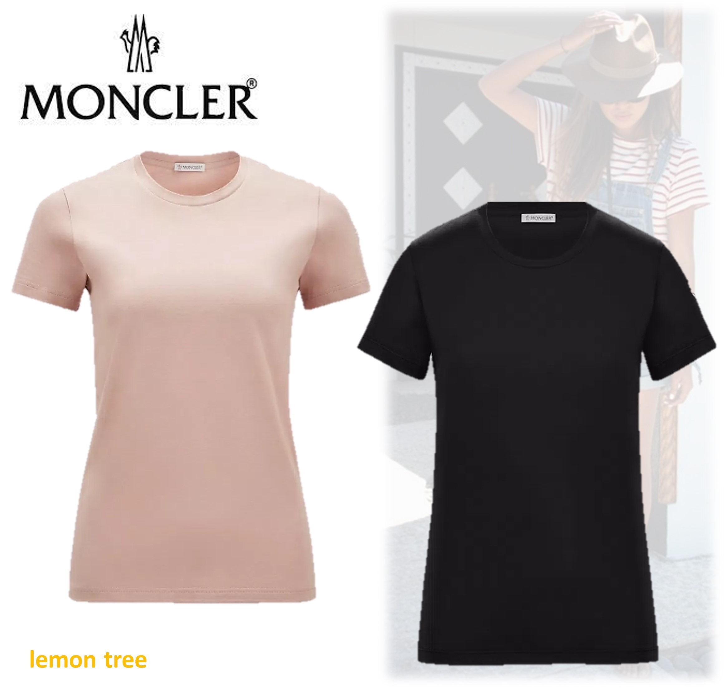【MONCLER】Tシャツ コットンジャージ フェルトロゴパッチ