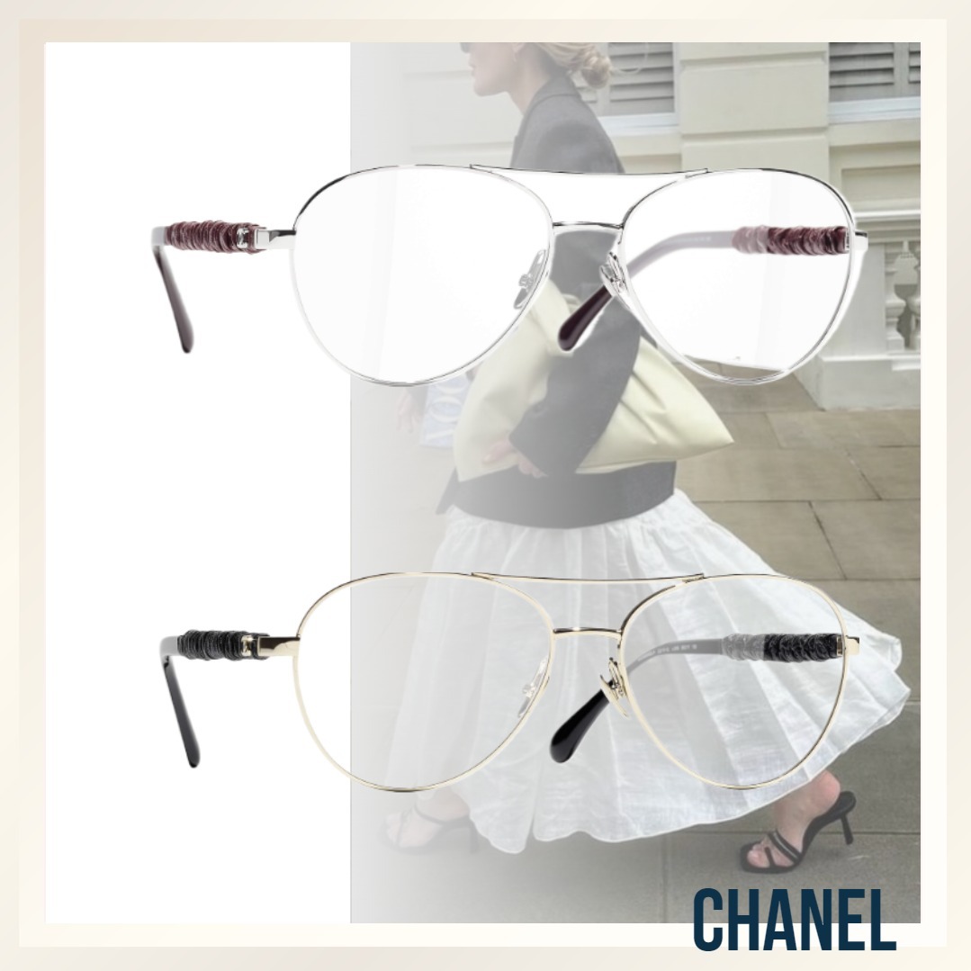 オシャレなデザイン CHANEL パイロットグラス ブラウン/ブラック