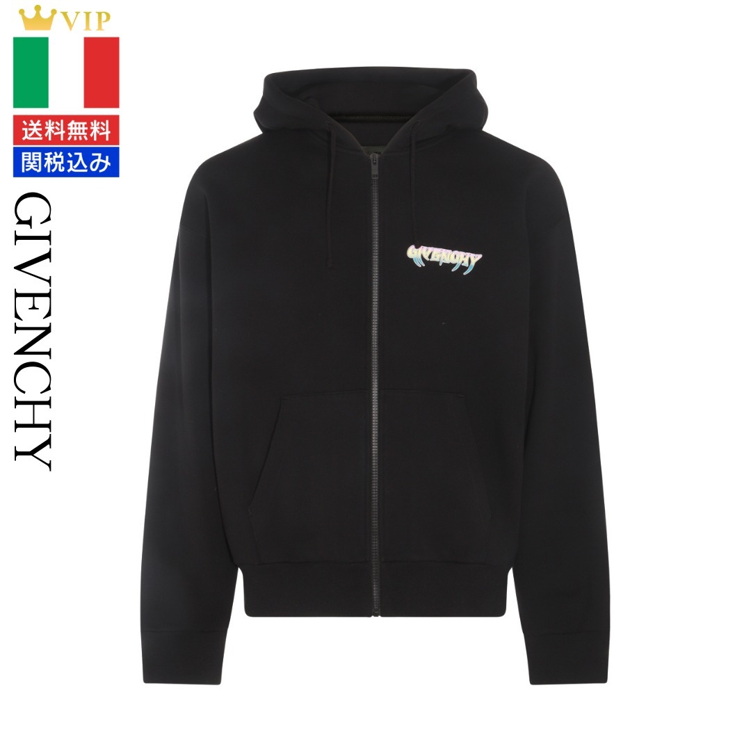 VIP【関税送料無料】希少 GIVENCHY BLACK COTTON SWEATSHIRT