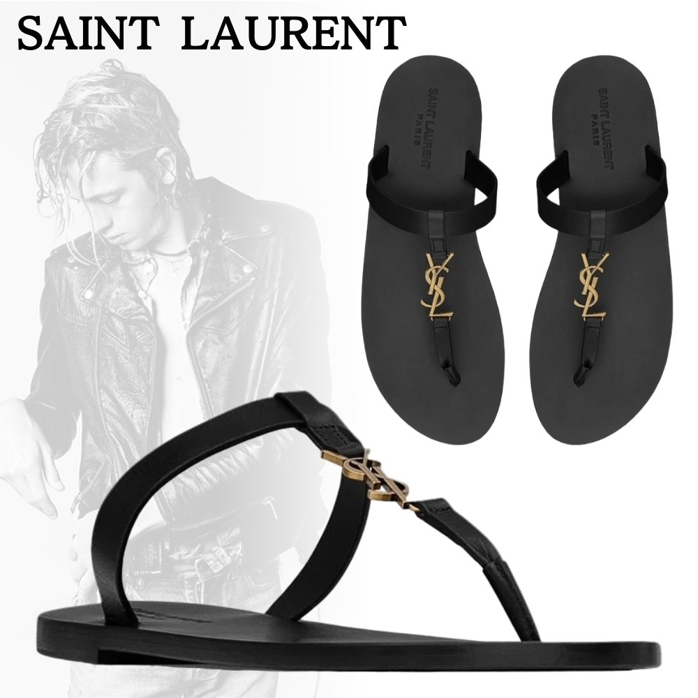 SAINT LAURENT サンローラン  ロゴ プレート サンダル Saint Laurent（サンローラン）の「Saint Laurent(サンローラン