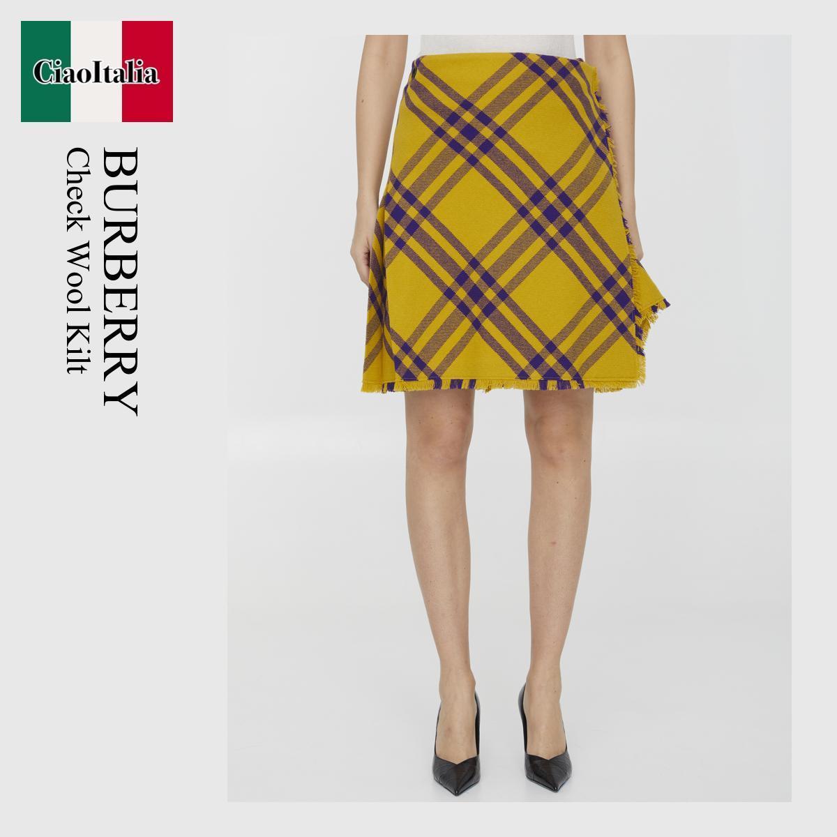 ミニスカート Burberry Check Wool Kilt
