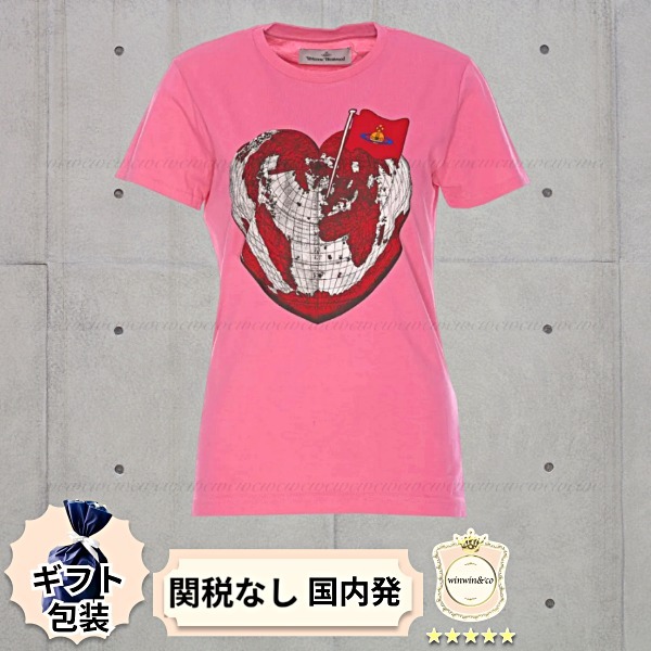 【完売必至】ヴィヴィアン ハートの地図プリント♪半袖Tシャツ