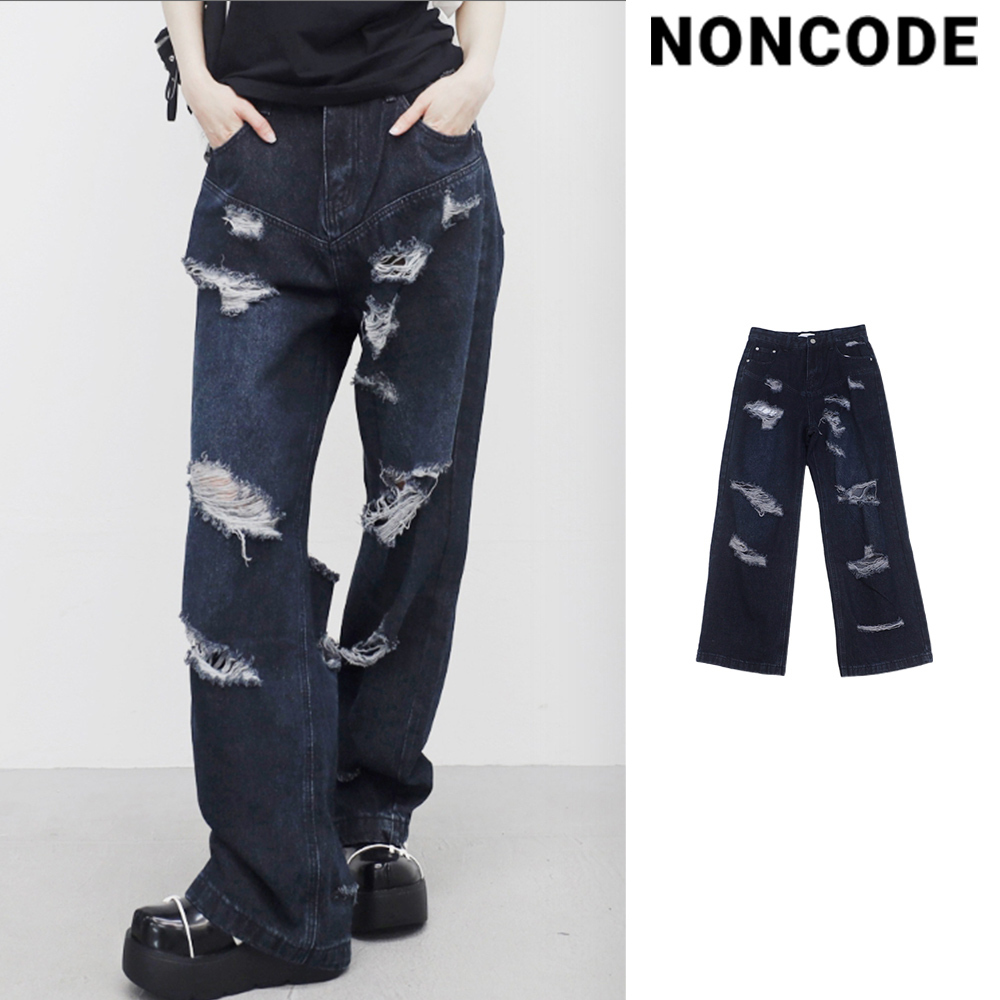【NONCODE】(Unisex) Teren Damage Pants