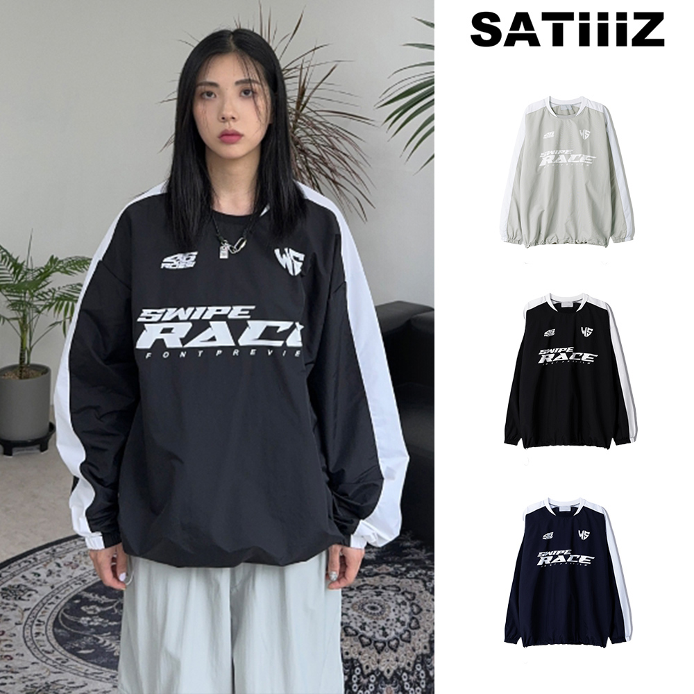 【SATIIIZ】Keijeun track nylon sweatshirt