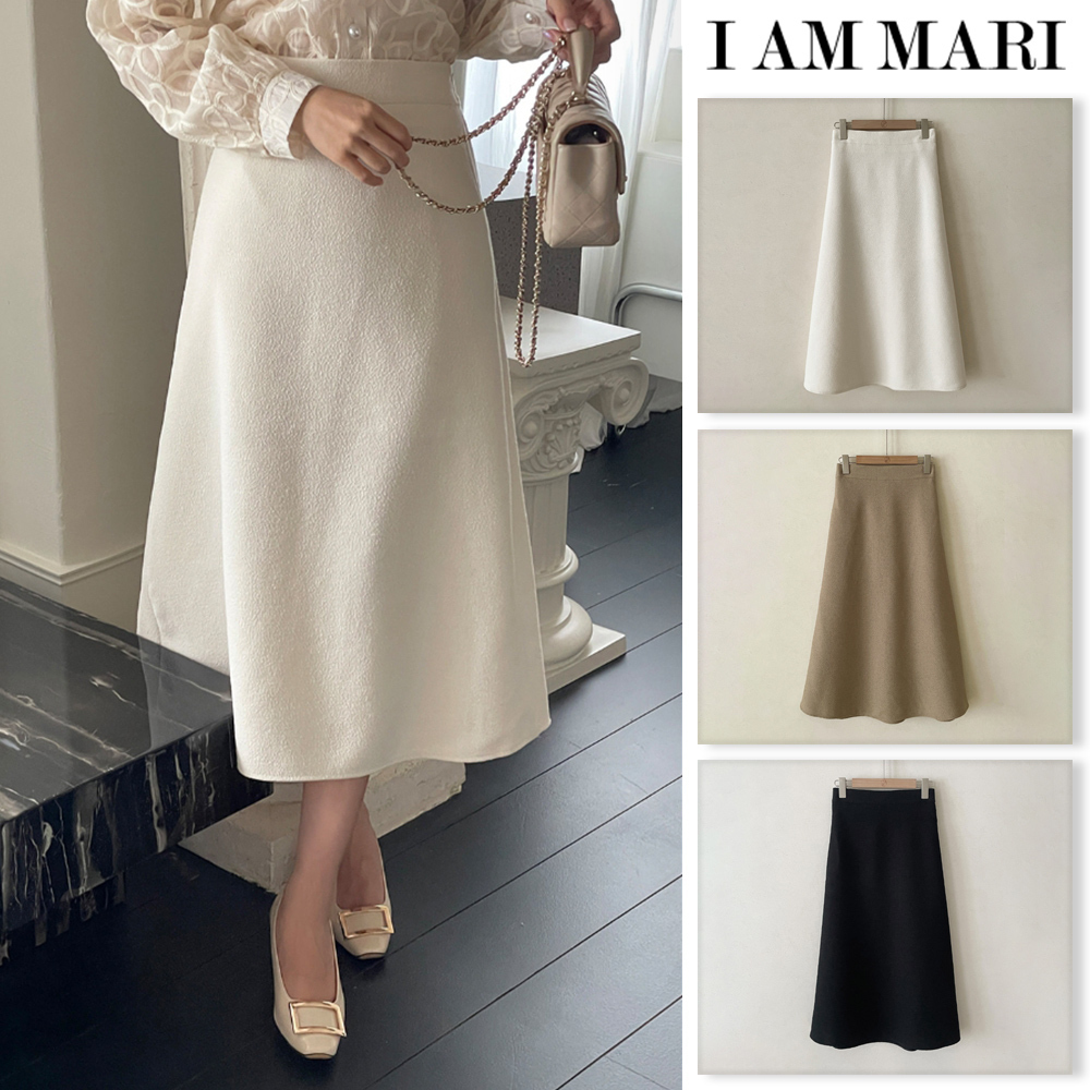 【I AM MARI】DJ Flare Banding Long Skirt