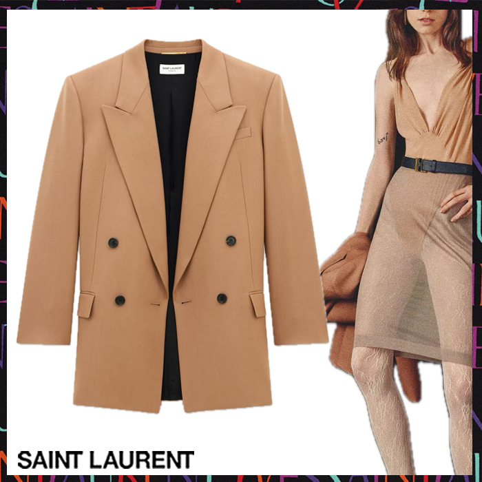 Saint Laurent FALL24《ジャケット》ウールギャバジン DHL 直営