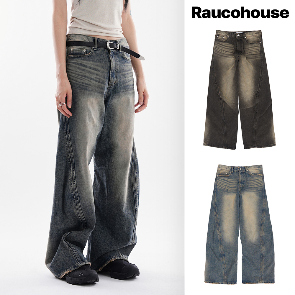 【Raucohouse】Alfred line flare denim pants
