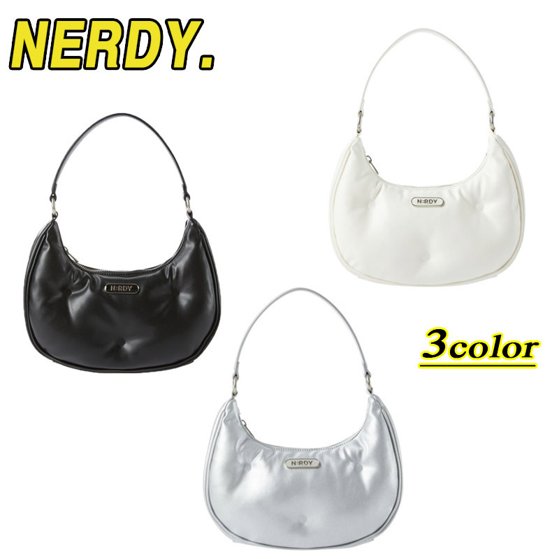 ●NERDY● Soft padded 2-way hobo bag (3色)