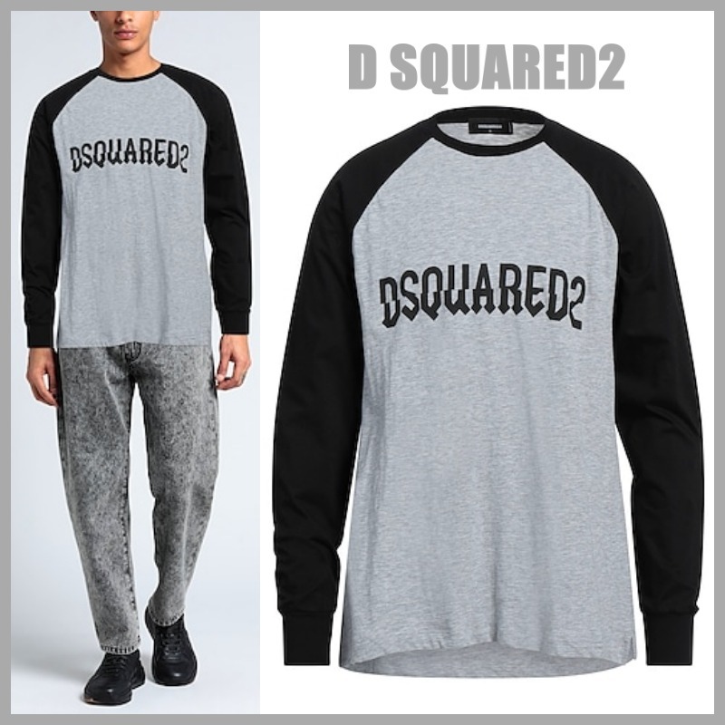 【D SQUARED2】 ロゴプリント入りTシャツ 長袖 *送料/関税込み*