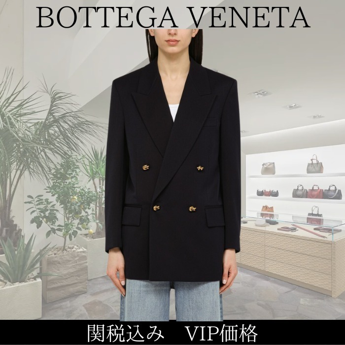 国内発 BOTTEGA VENETA ウールダブルブレスト長袖ジャケット 楽天市場】ボッテガヴェネタ ジャケット ウールの通販