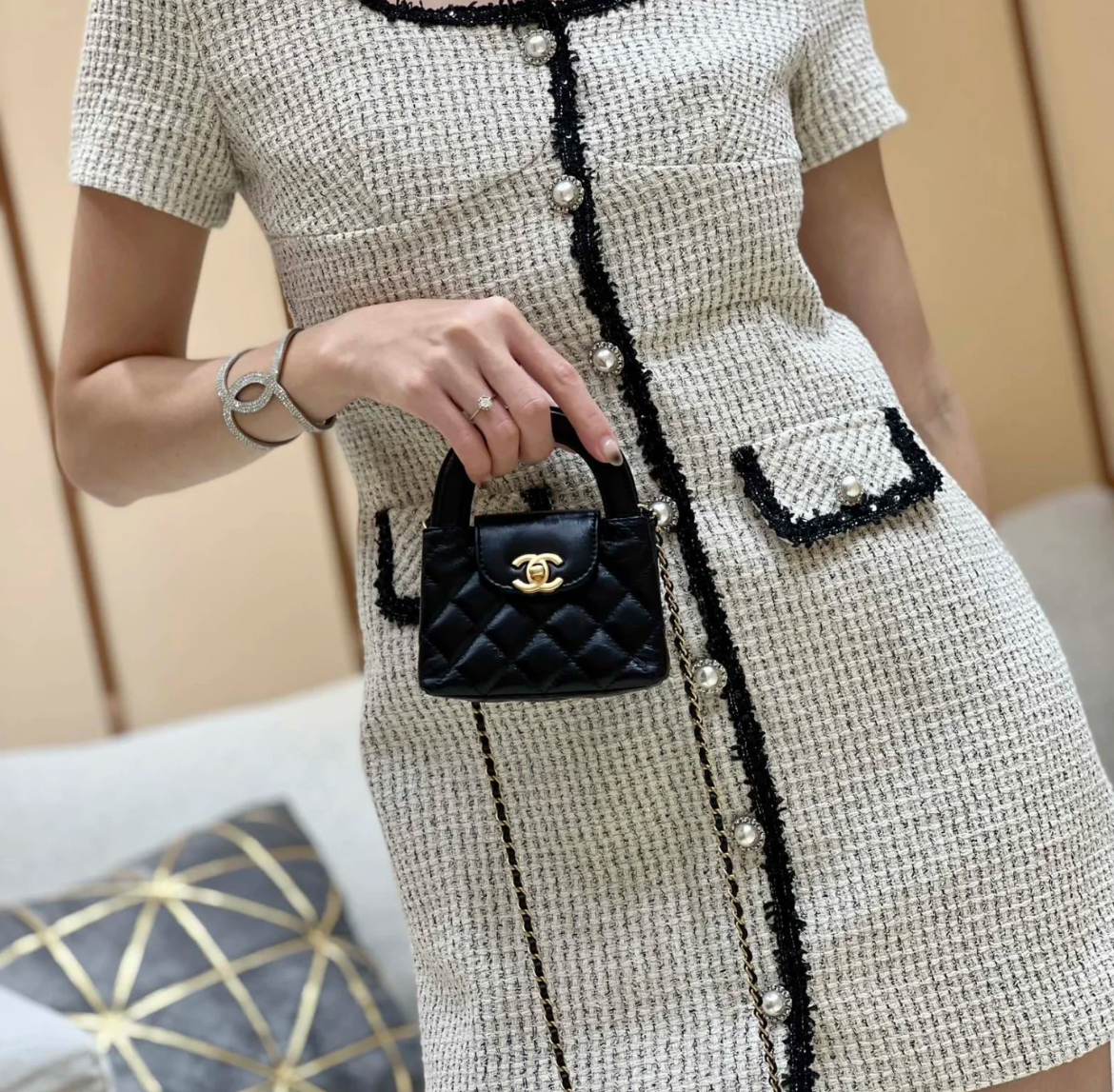 CHANEL《お洒落アップ》トップ ハンドル チェーン バッグ