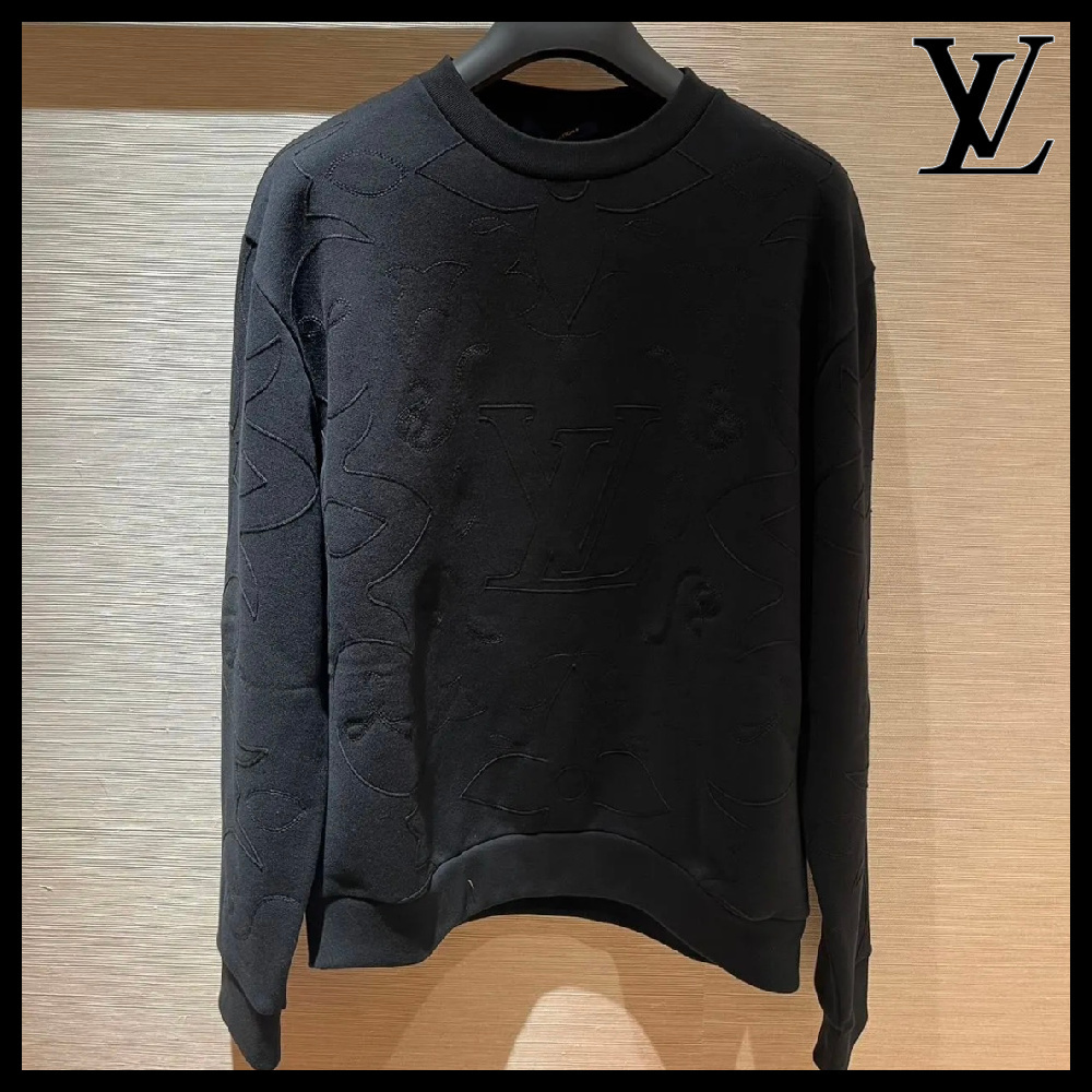 【センスあるブラック】Louis Vuitton★クルーネックトレーナー
